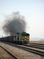 Freight train passing - Godstog overhaler